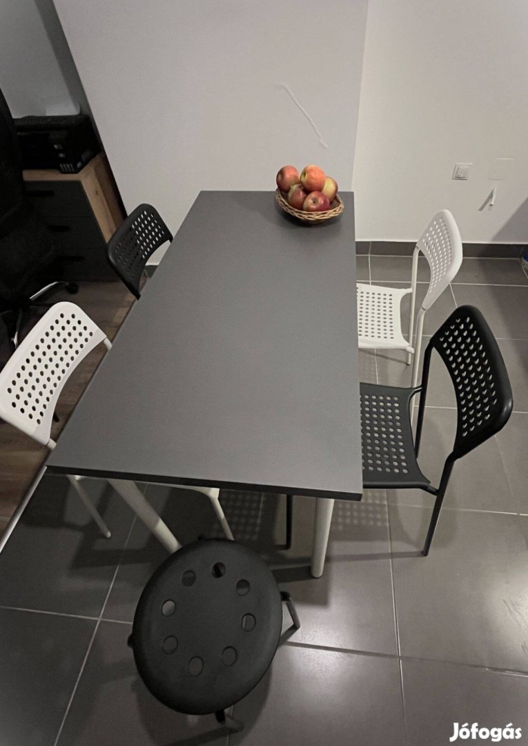 IKEA Adils asztal + 4 db IKEA Adde szék egyben eladó -Csepel