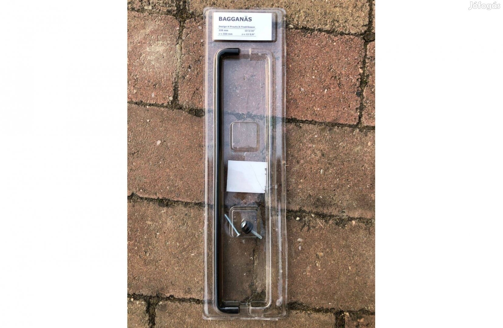 IKEA Bagganäs fogantyú, fekete, 335 mm, 1db