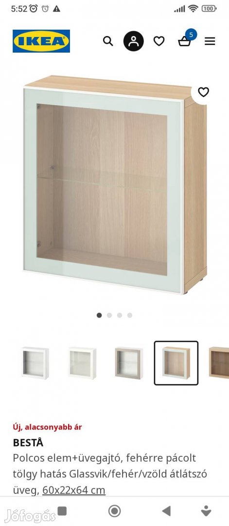 IKEA Besta fali vitrin szekrény 