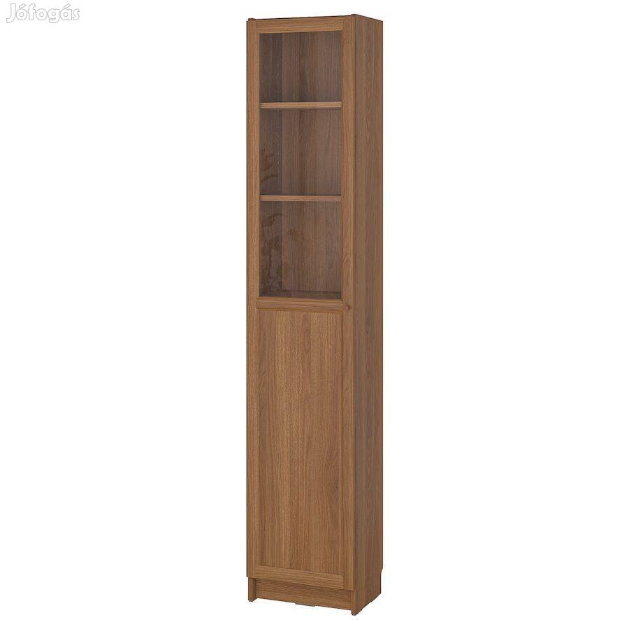 IKEA Billy / Oxberg vitrin szekrény, üvegajtóval eladó