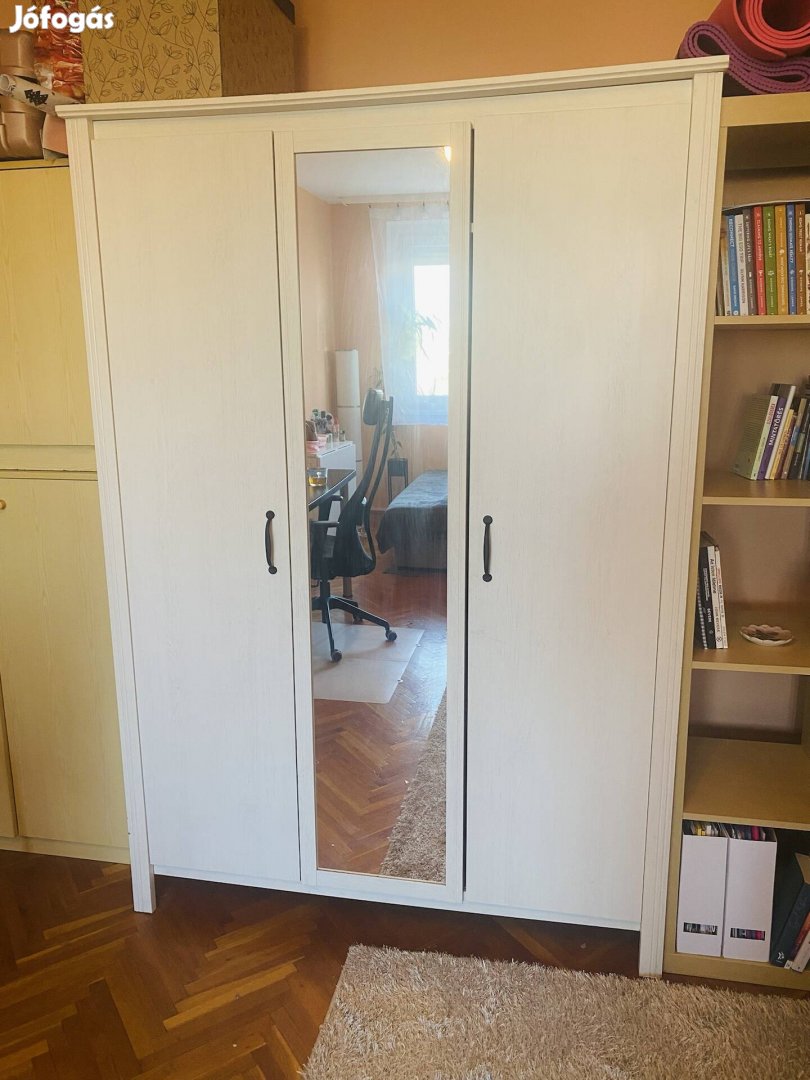 IKEA Brimnes fehér, tükrös gardróbszekrény Eladó!