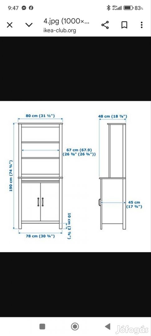IKEA Brusali bútor 2db