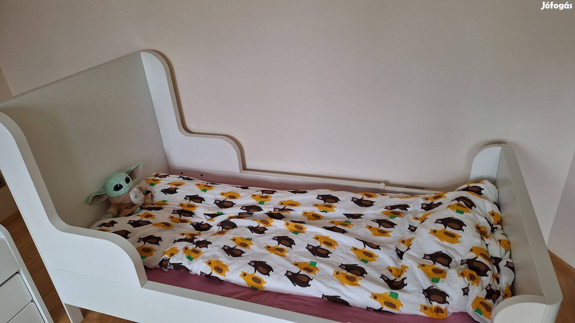 IKEA Busunge gyerekágy babaágy hosszabbítható matraccal kompletten