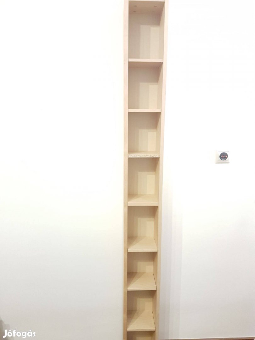 IKEA DVD tartó polc (sima felület, nyírfa szín)