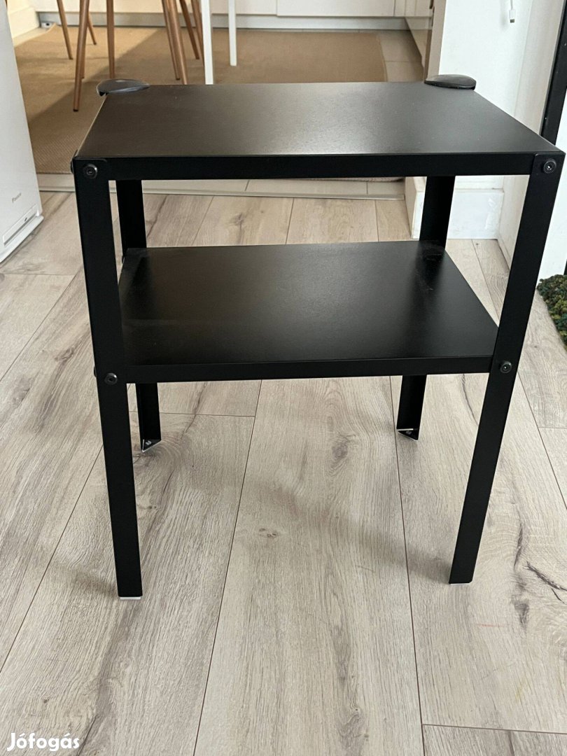 IKEA Éjjeliszekrény, fekete, 37x28 cm fém szétszerelhető szekrény