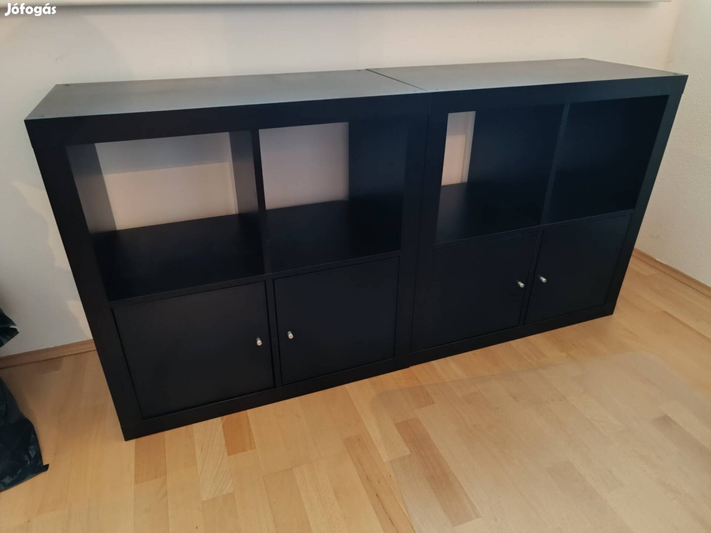 IKEA Expedit 2*2 fekete barna színű 2ajtós 
