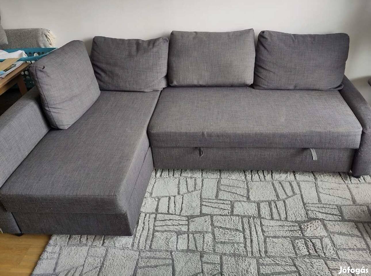 IKEA Friheten Hyllie szürke kihúzható,ágyneműtartós kanapé