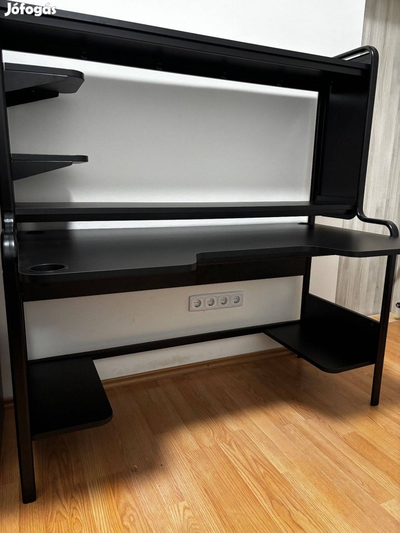 IKEA Gamer számítógépasztal Fredde - fekete, újszerű állpot