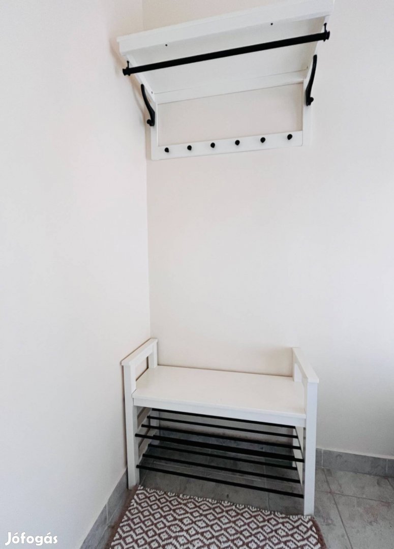 IKEA Hemnes pad + cipőtároló, kalaptartó polc