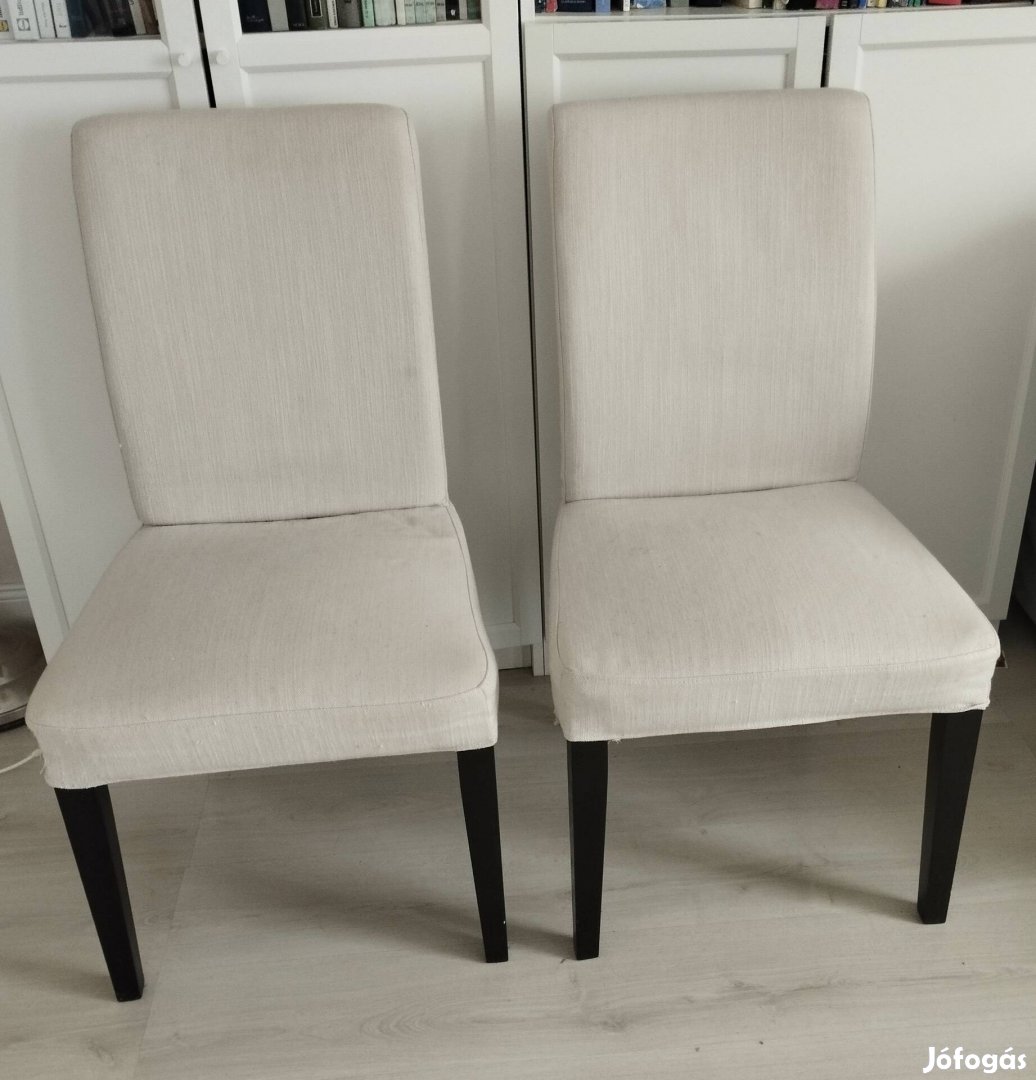 IKEA Henriksdal bézs színű szövet székhuzat, huzat (2 db)