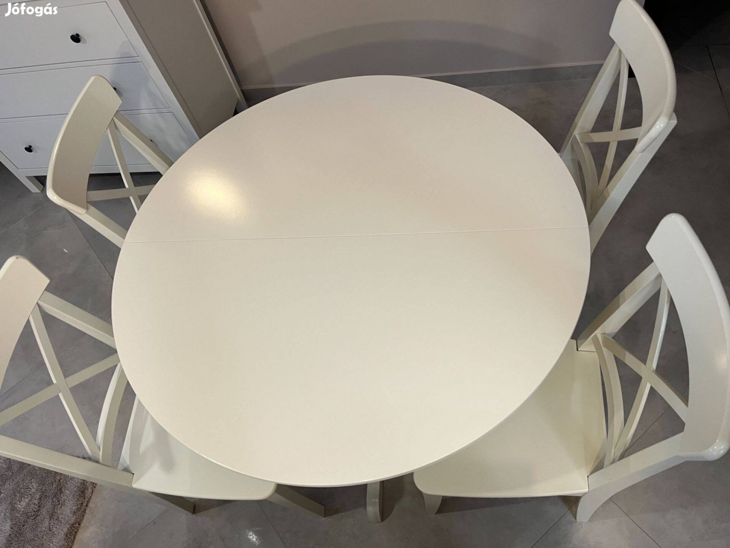 IKEA Ingatorp asztal / 4 db Ingolf székkel