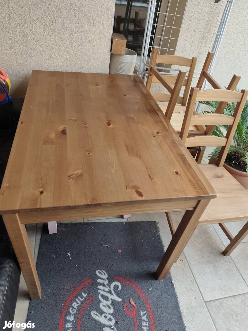 IKEA Jokkmokk asztal 4 székkel