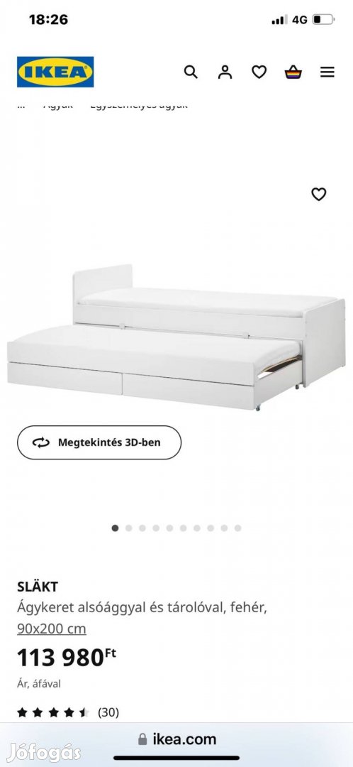 IKEA Kihúzható Ágy