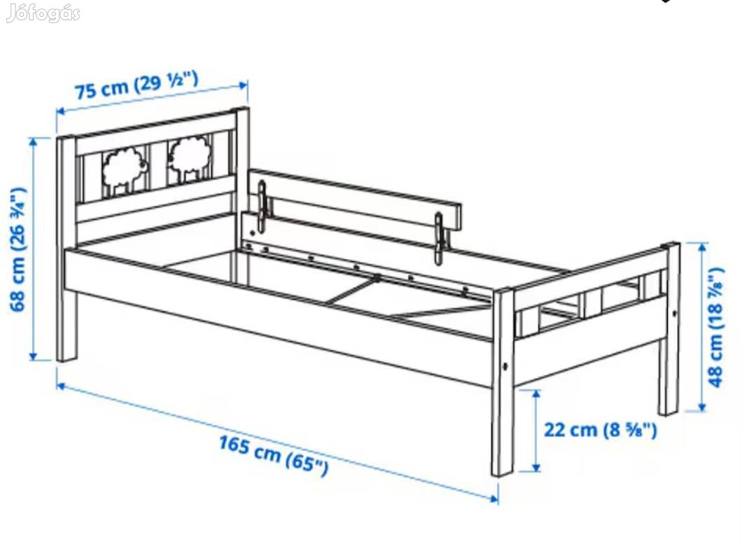 IKEA Kritter gyerek ágy 70*160