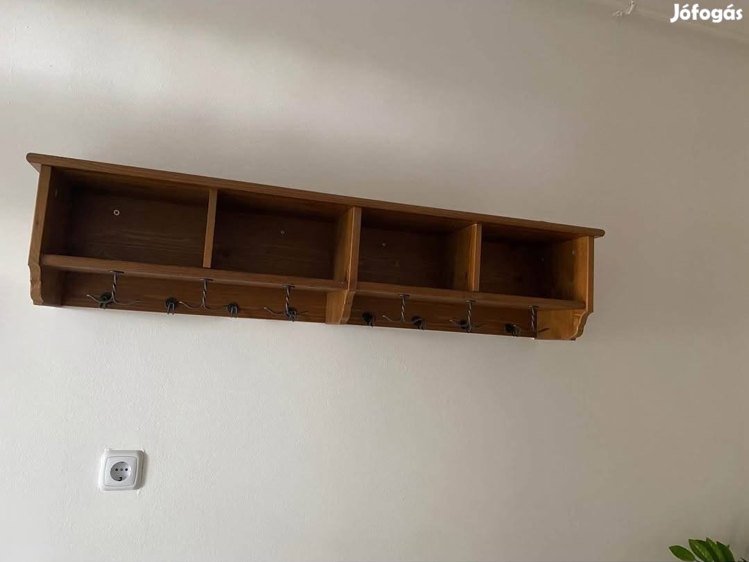 IKEA Leksvik fenyő előszobai kalaptartó polc 