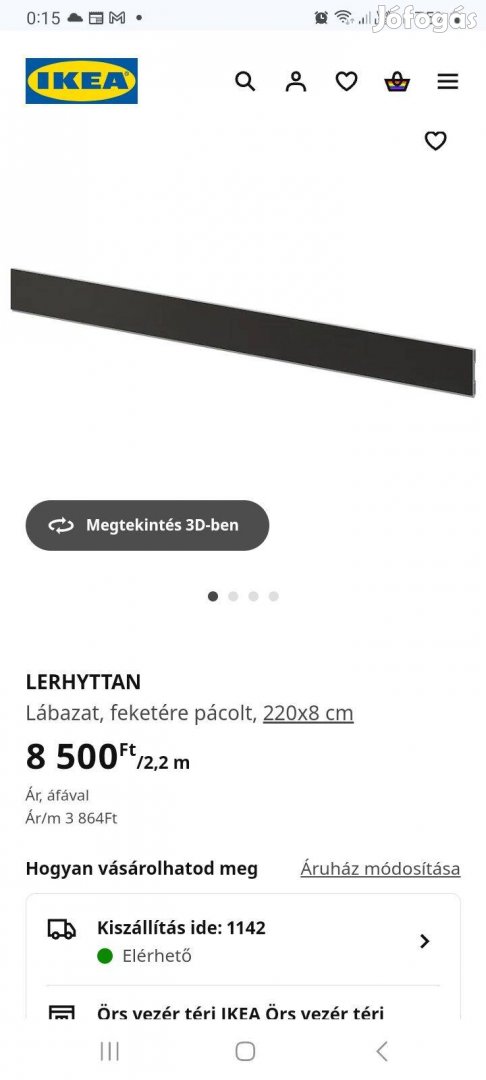 IKEA Lerhyttan konyhai lábazat bontatlan csomagolásban