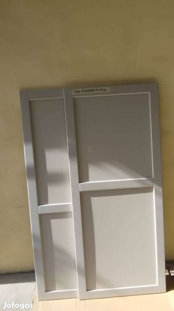IKEA Lerhyttan tömörfa szürke ajtók egyben .
