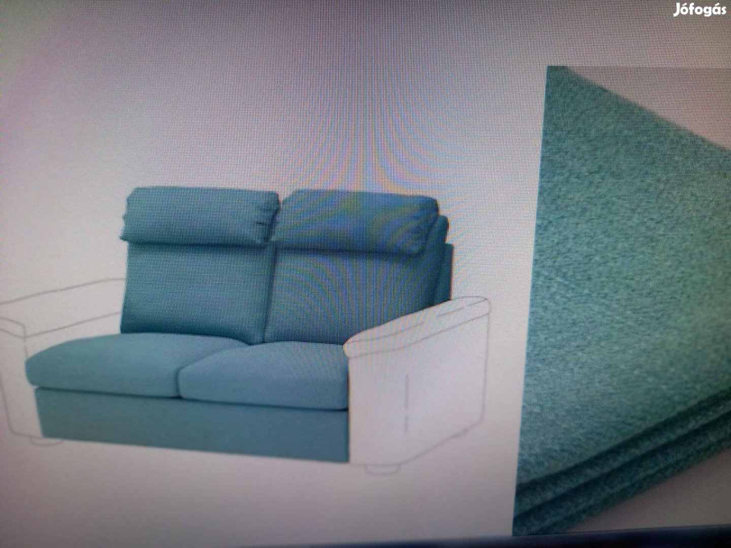 IKEA Lidhult huzat 2szem.kanapéhoz kék