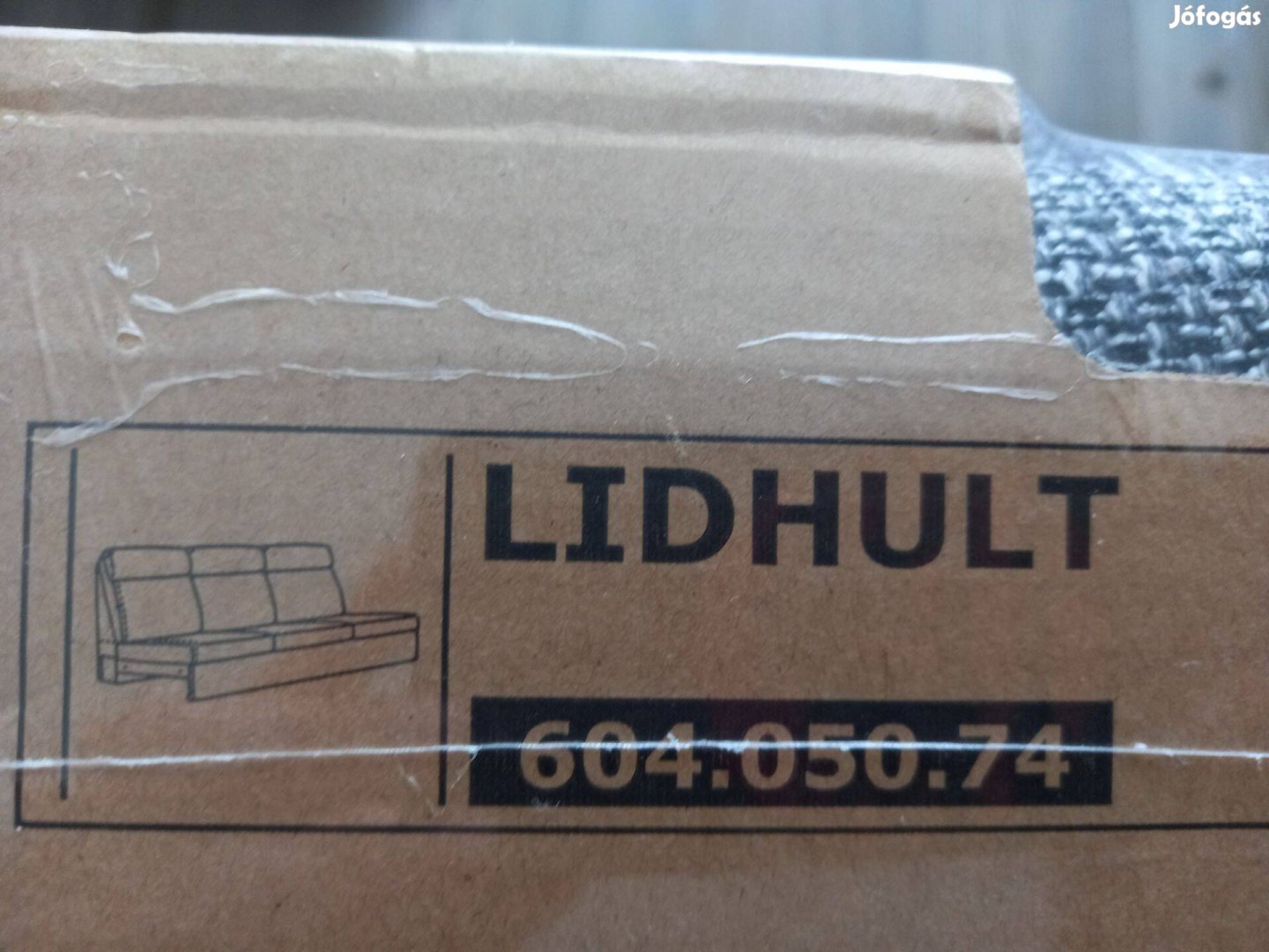 IKEA Lidhult huzat 3szem.kanapéhoz szürke/fekete
