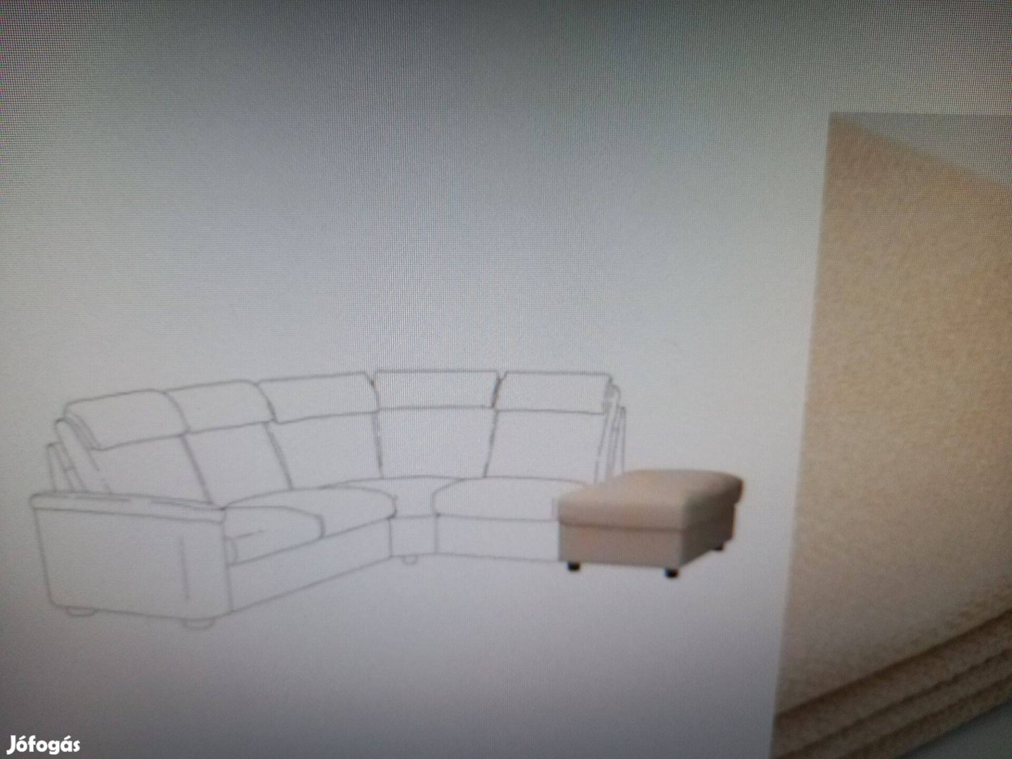 IKEA Lidhult huzat nyit.végű lábtartóhoz bézs
