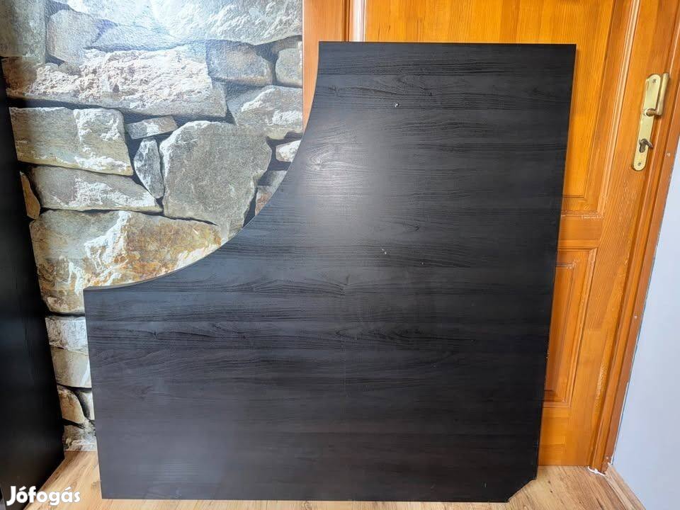 IKEA Linnmon Fekete Sarok Asztallap 120x120cm