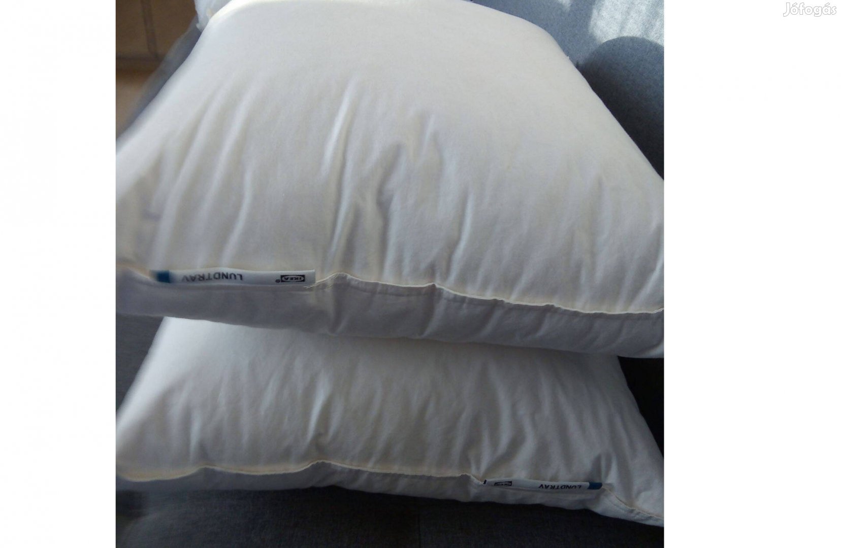 IKEA Lundtrav új félpárna, kacsatoll és pehely töltet.