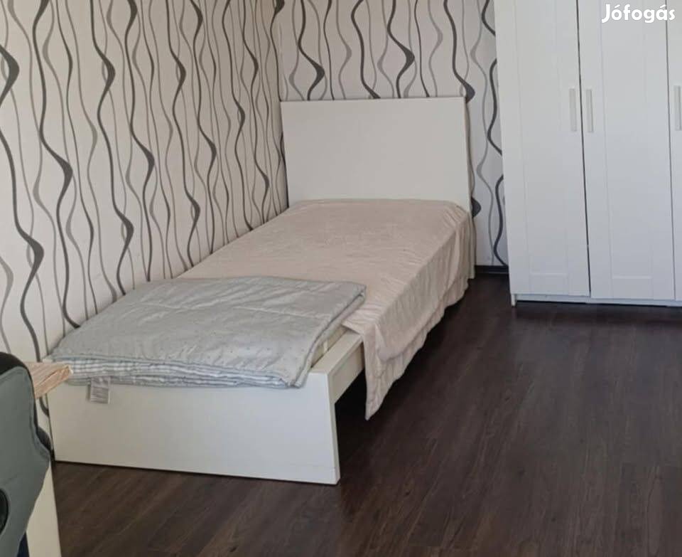 IKEA Malm Ágykeret 90x200 cm, Hafslo rugós matraccal együtt