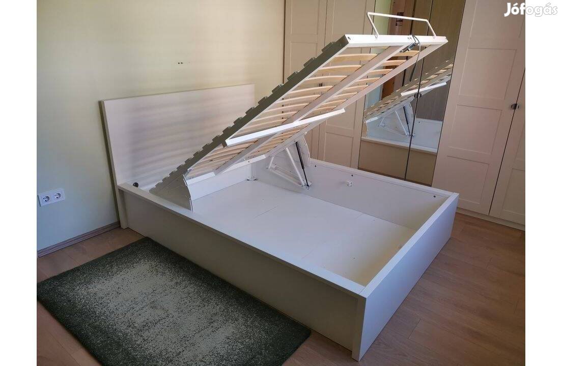 IKEA Malm ágyneműtartós ágy, 140x200, fehér