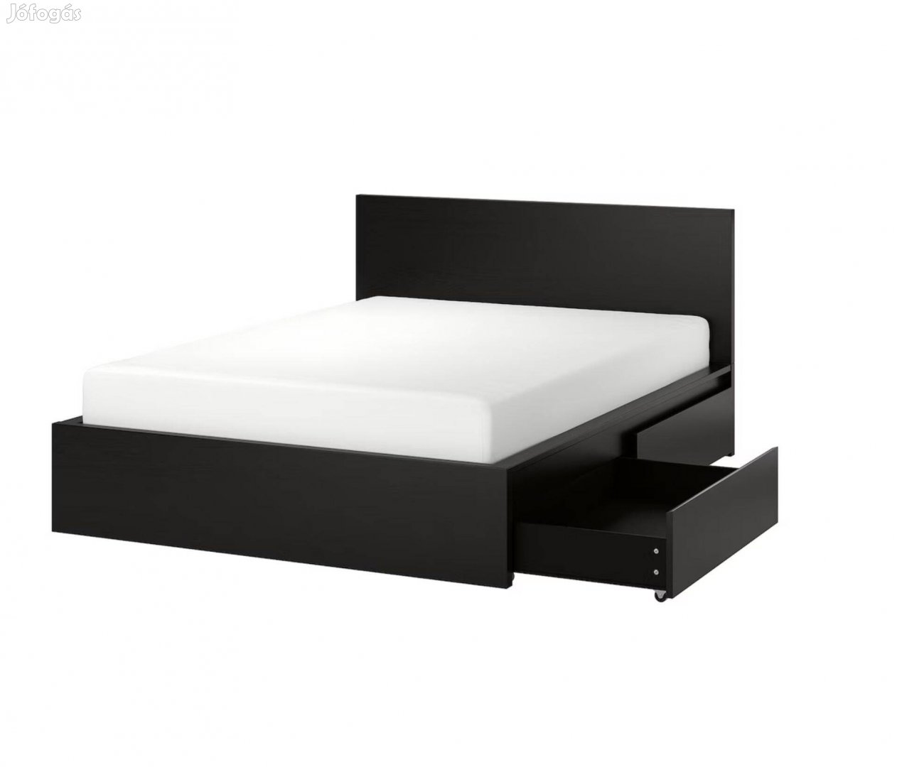 IKEA Malm barna 160x200 Csak ágykeret Rossz Állapotban