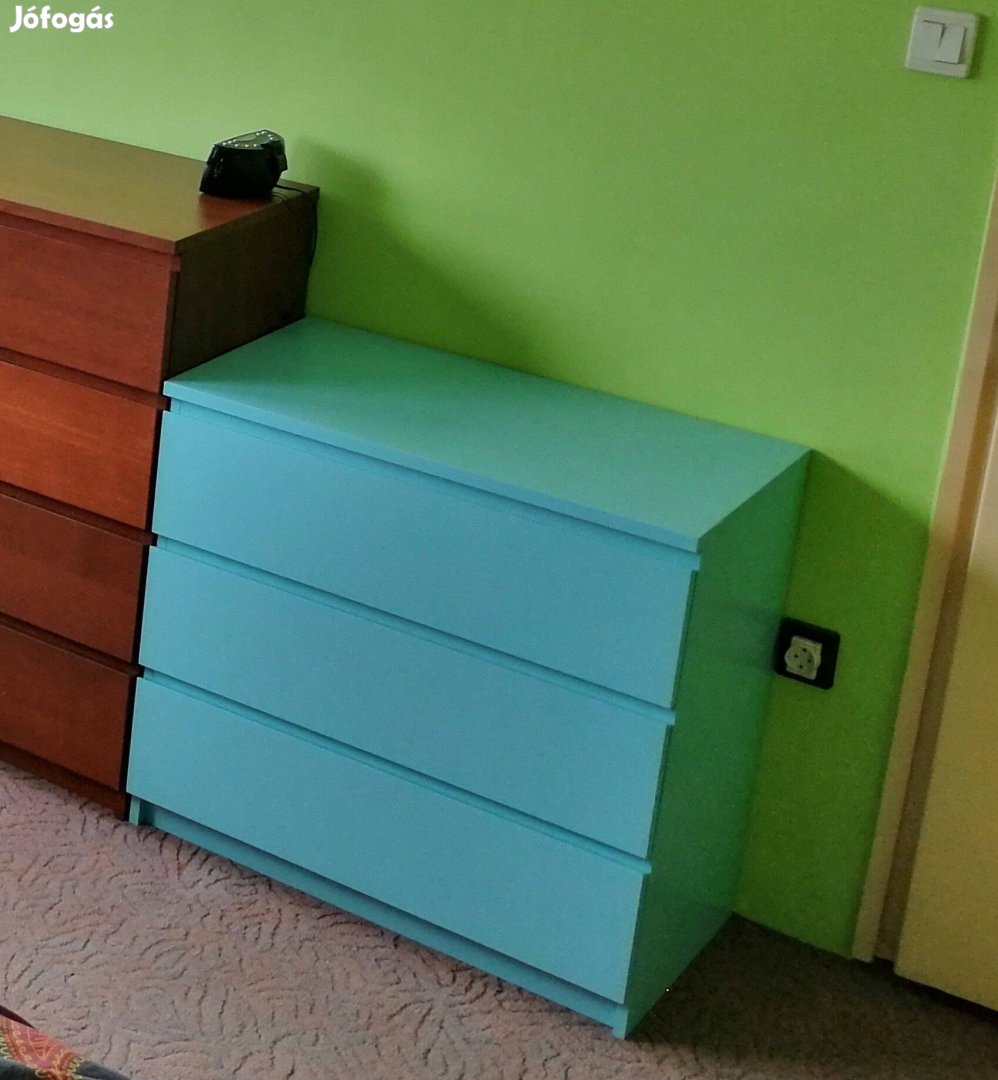 IKEA Malm komód szekrény eladó türkíz, újszerű állapotban
