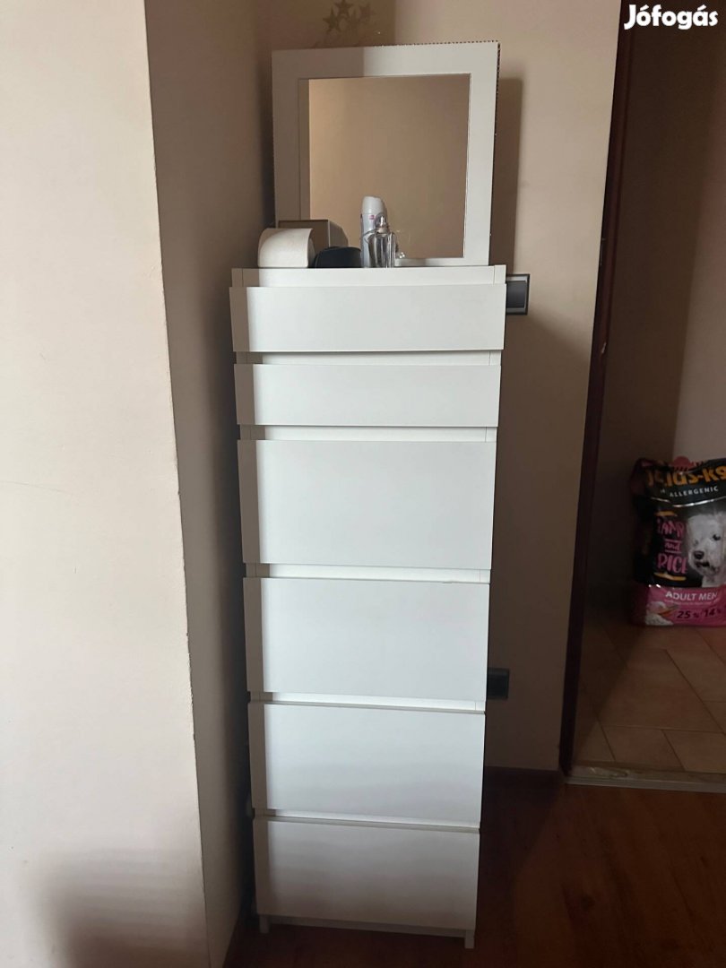 IKEA Malm with 6 drawers and mirror tükörös