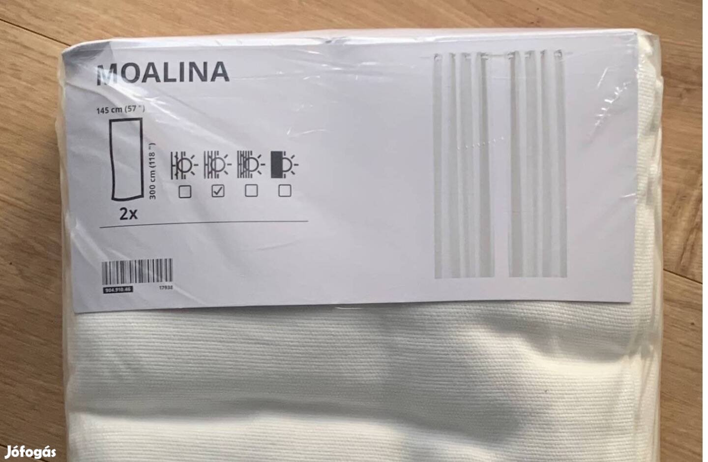 IKEA Moalina hófehér fényszűrő függöny