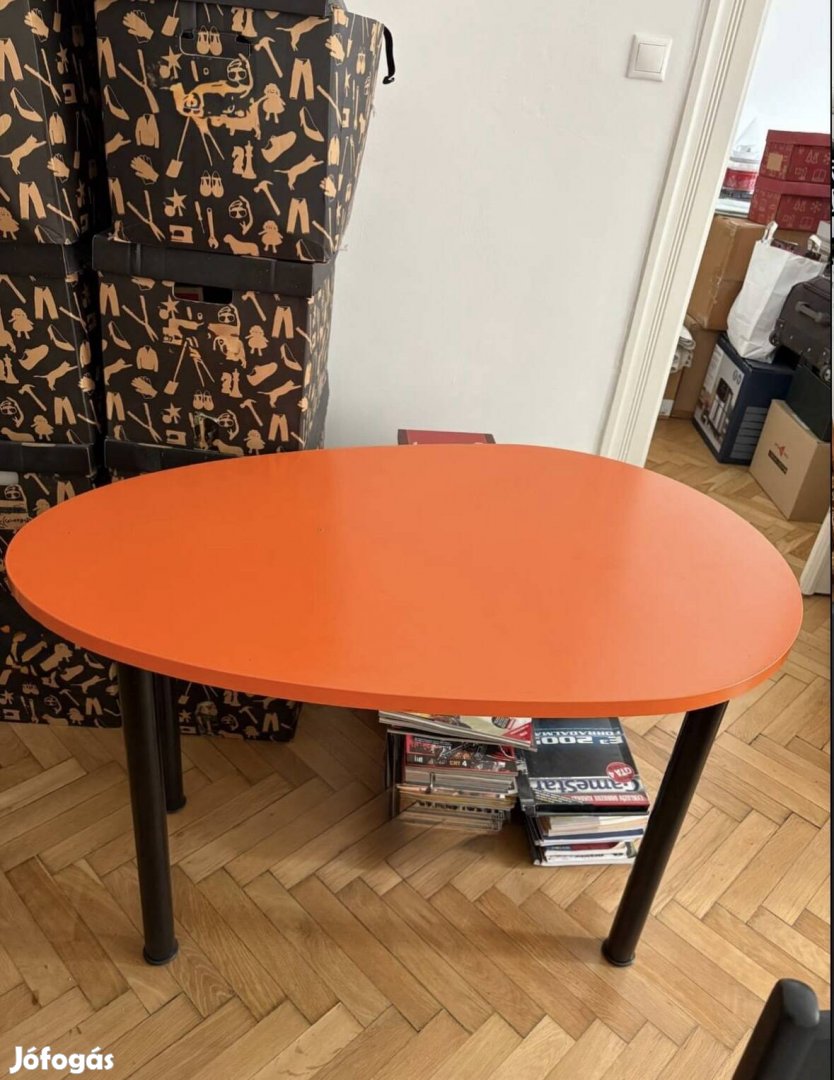 IKEA Modern narancssárga asztal - egyedi design, lakásba,