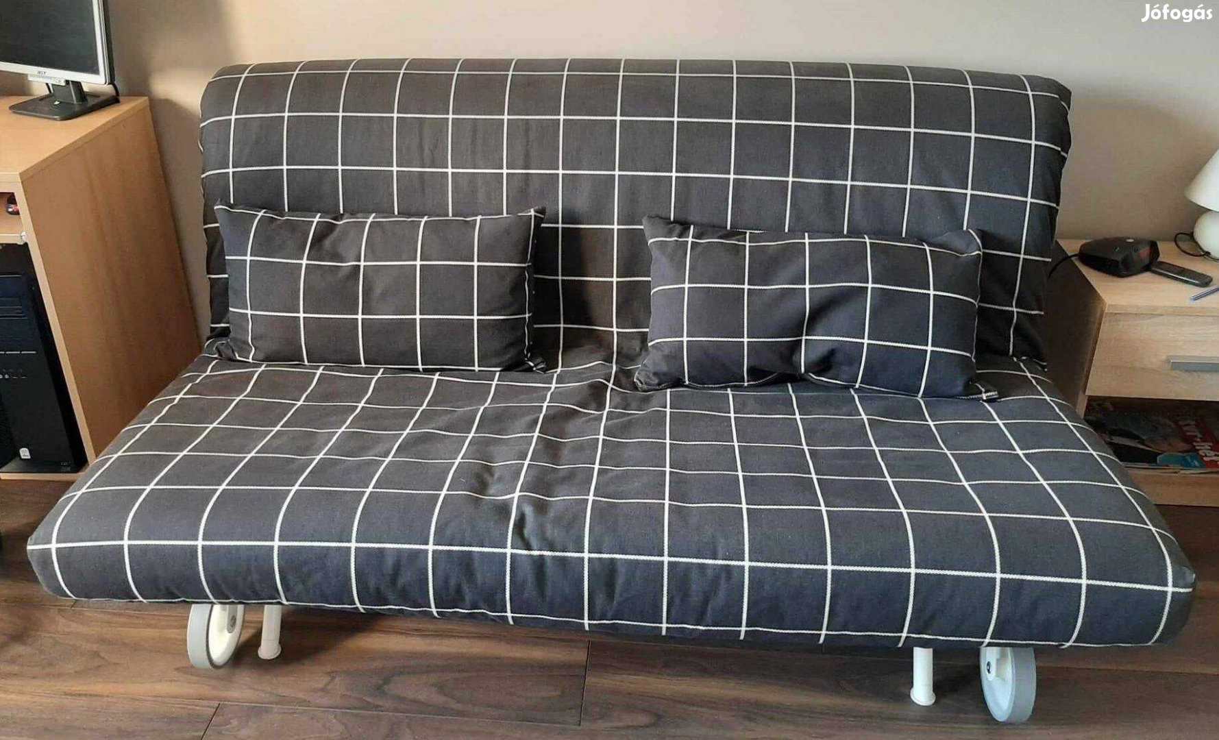 IKEA PS kihúzható kanapé matraccal, huzattal, párnával