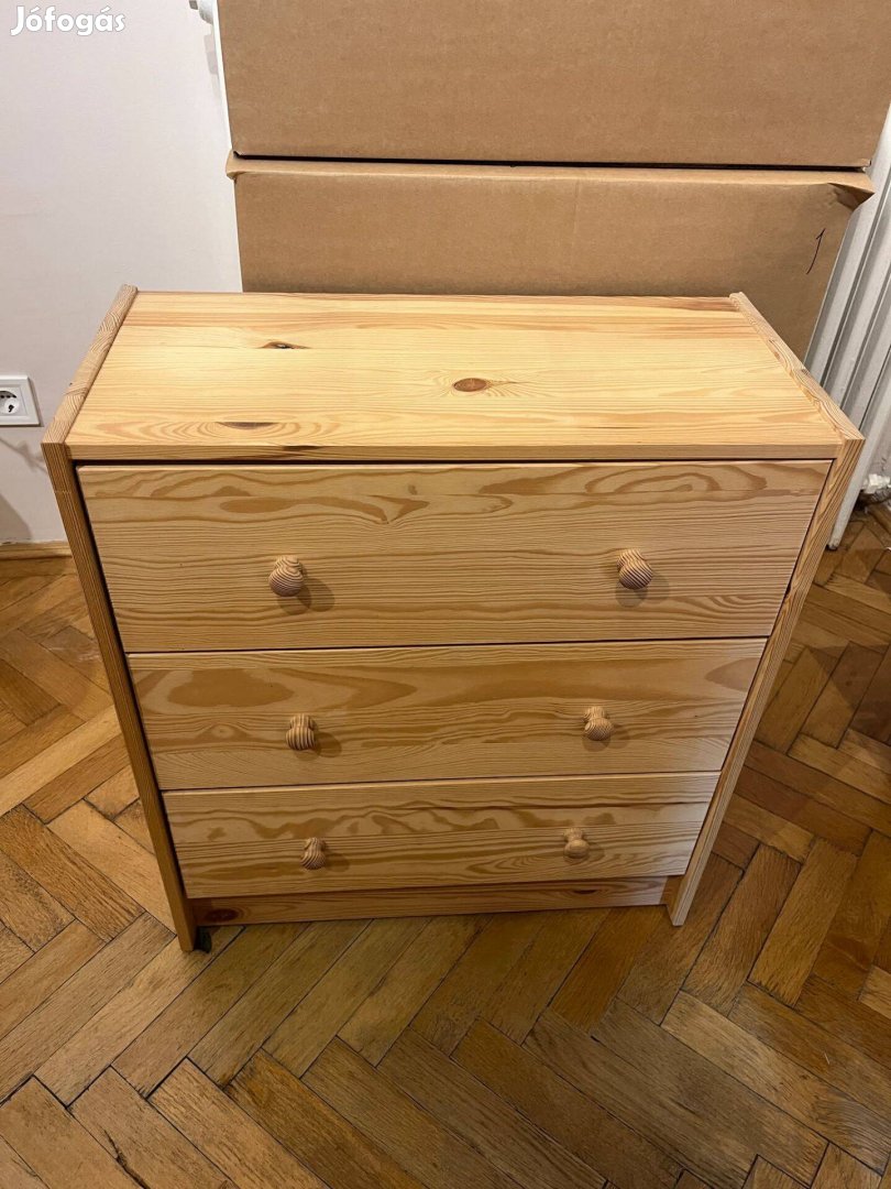 IKEA RAST 3 fiókos fenyőfa szekrény