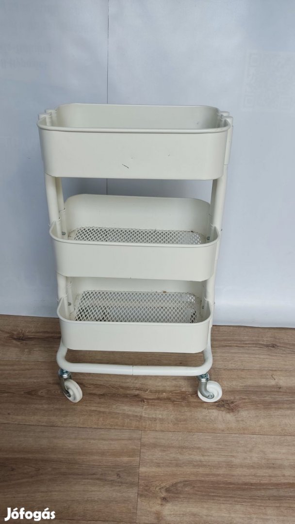 IKEA RSHULT gurulós tárolókocsi  fehér, 3 szintes