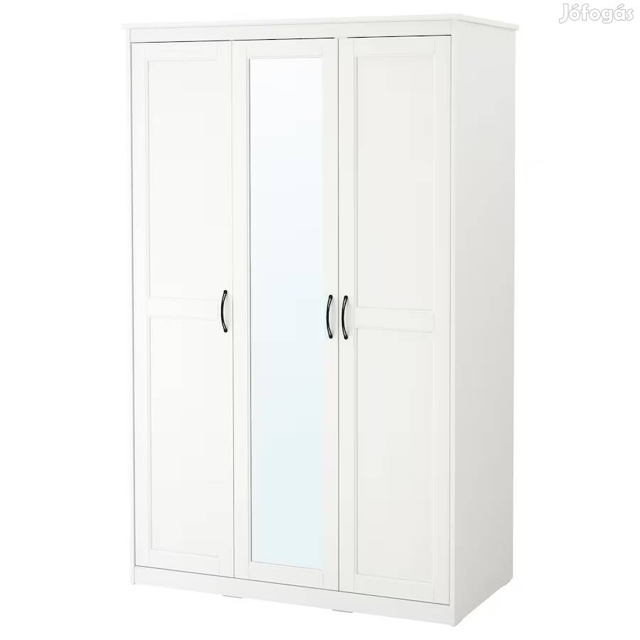 IKEA Songesand tükrös gardróbszekrény, szekrény, fehér 120x60x191 cm