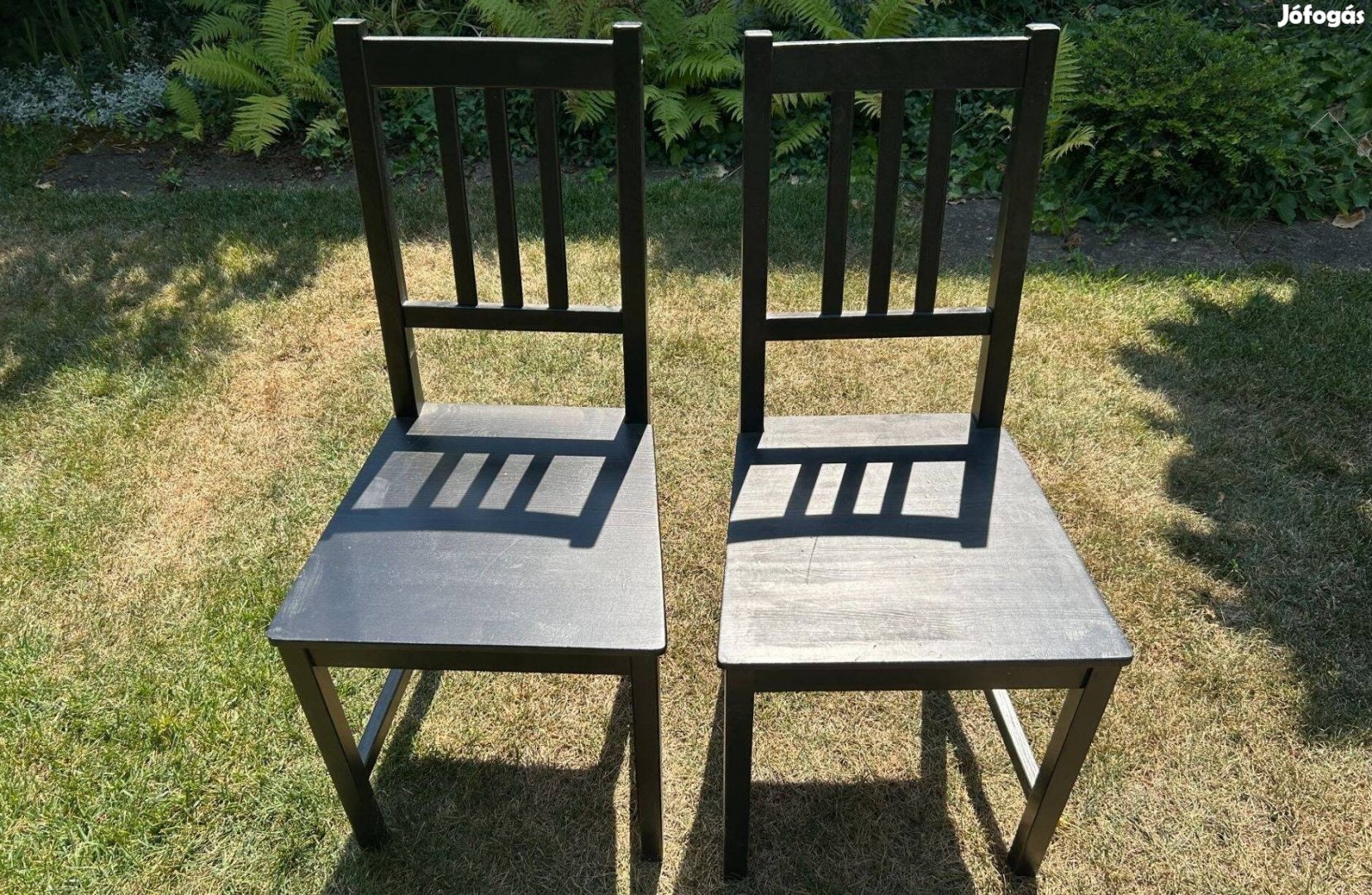 IKEA Stefan fekete, tömör fa szék, 2 db