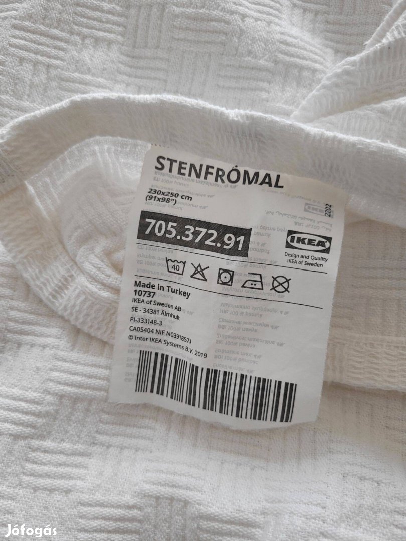 IKEA Stenfrömal Ágytakaró, fehér, 230x250 cm