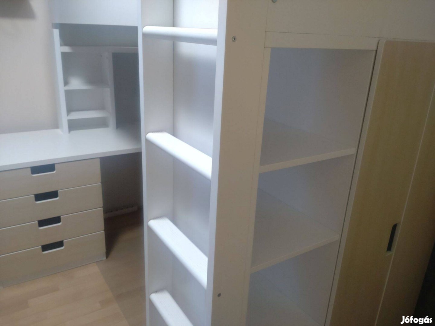 IKEA Stuva galériaágy íróasztallal (fehér/nyír)