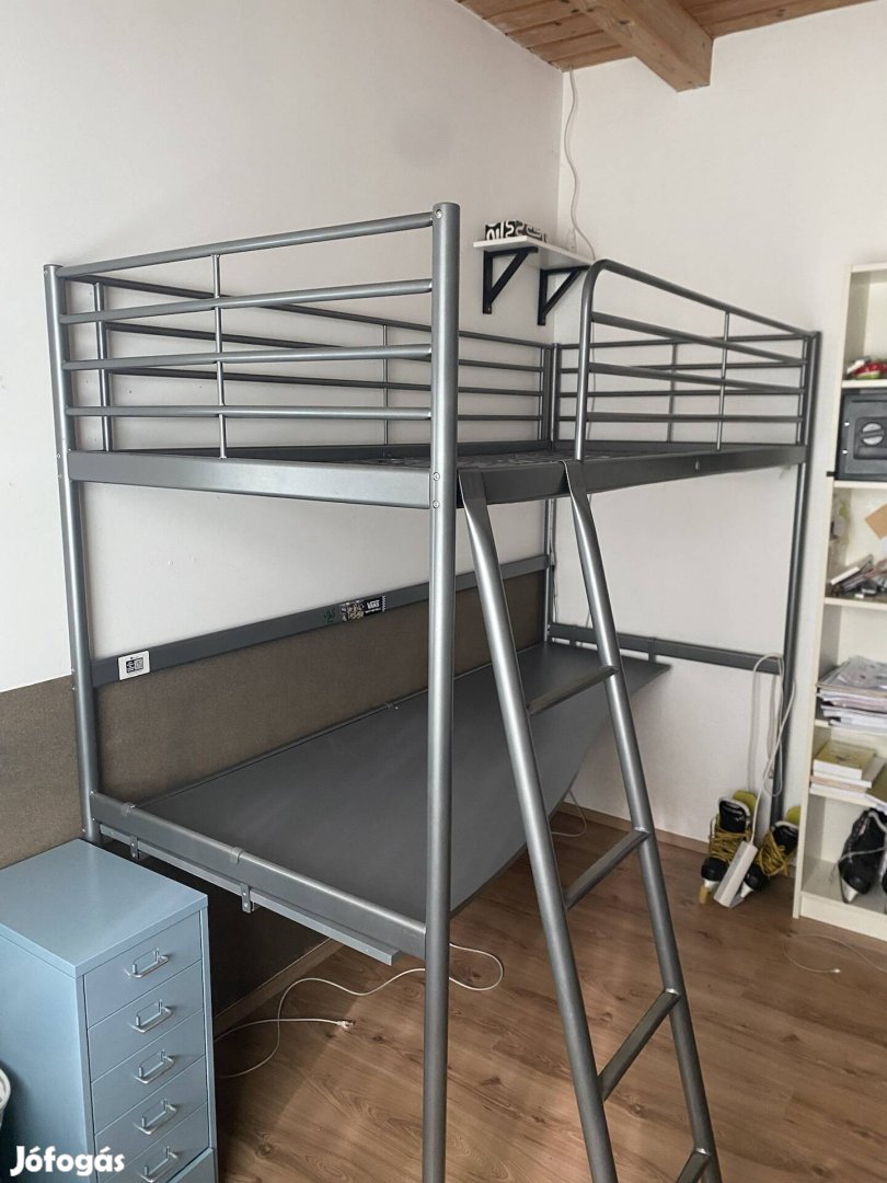 IKEA Svarta galériaágy asztallappal