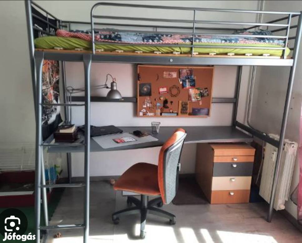 IKEA Svarta galériaágy galéria ágy emeletes ágyrács