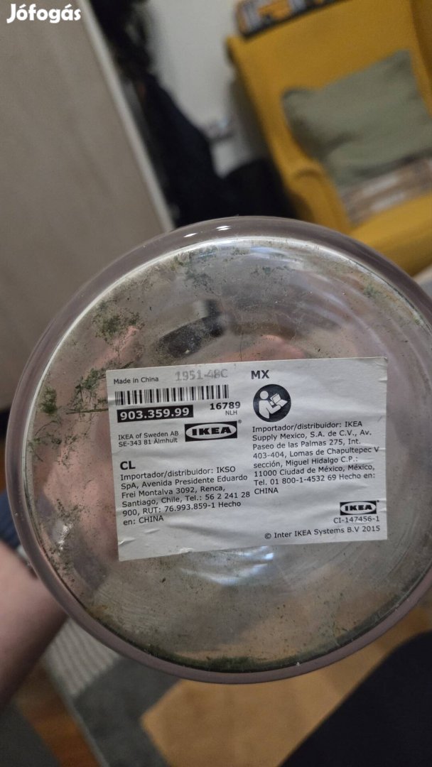 IKEA Tidvatten üveg váza 45 cm