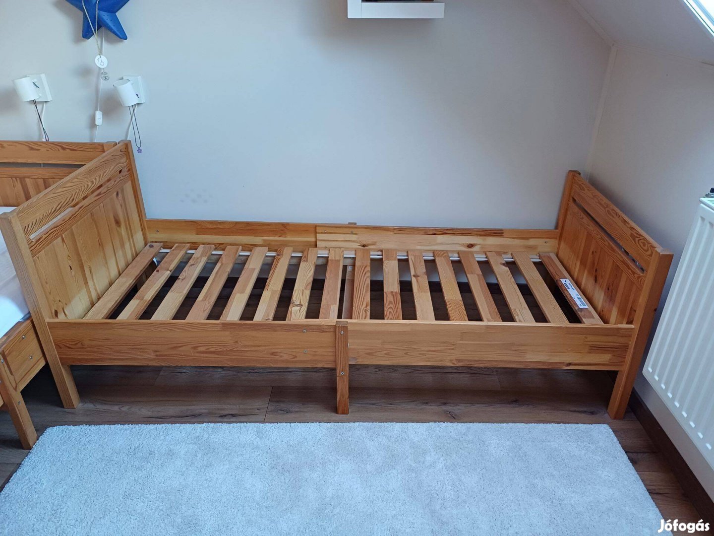 IKEA Trofast hosszabbítható ágykeret + ágyrács, fenyő, 80x200 cm