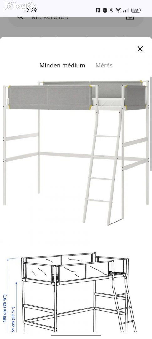 IKEA Vitval galériaágy