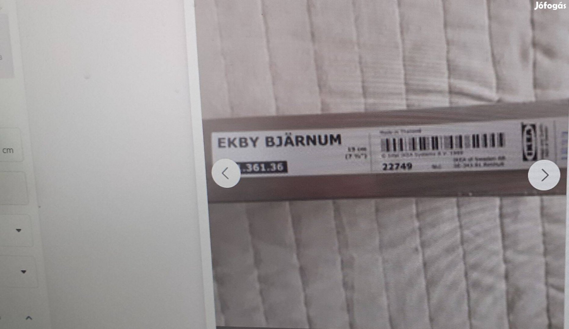 IKEA - Ekby Bjárnum Konzol, nikkelezett 19 cm méretű eladó!