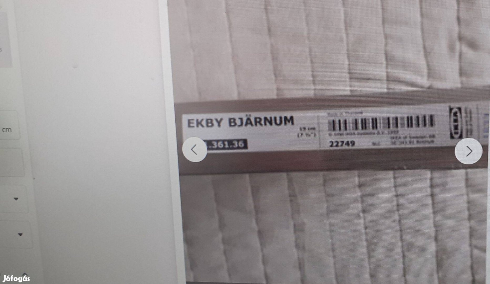 IKEA - Ekby Bjárnum Konzol, nikkelezett 19 cm méretű eladó!