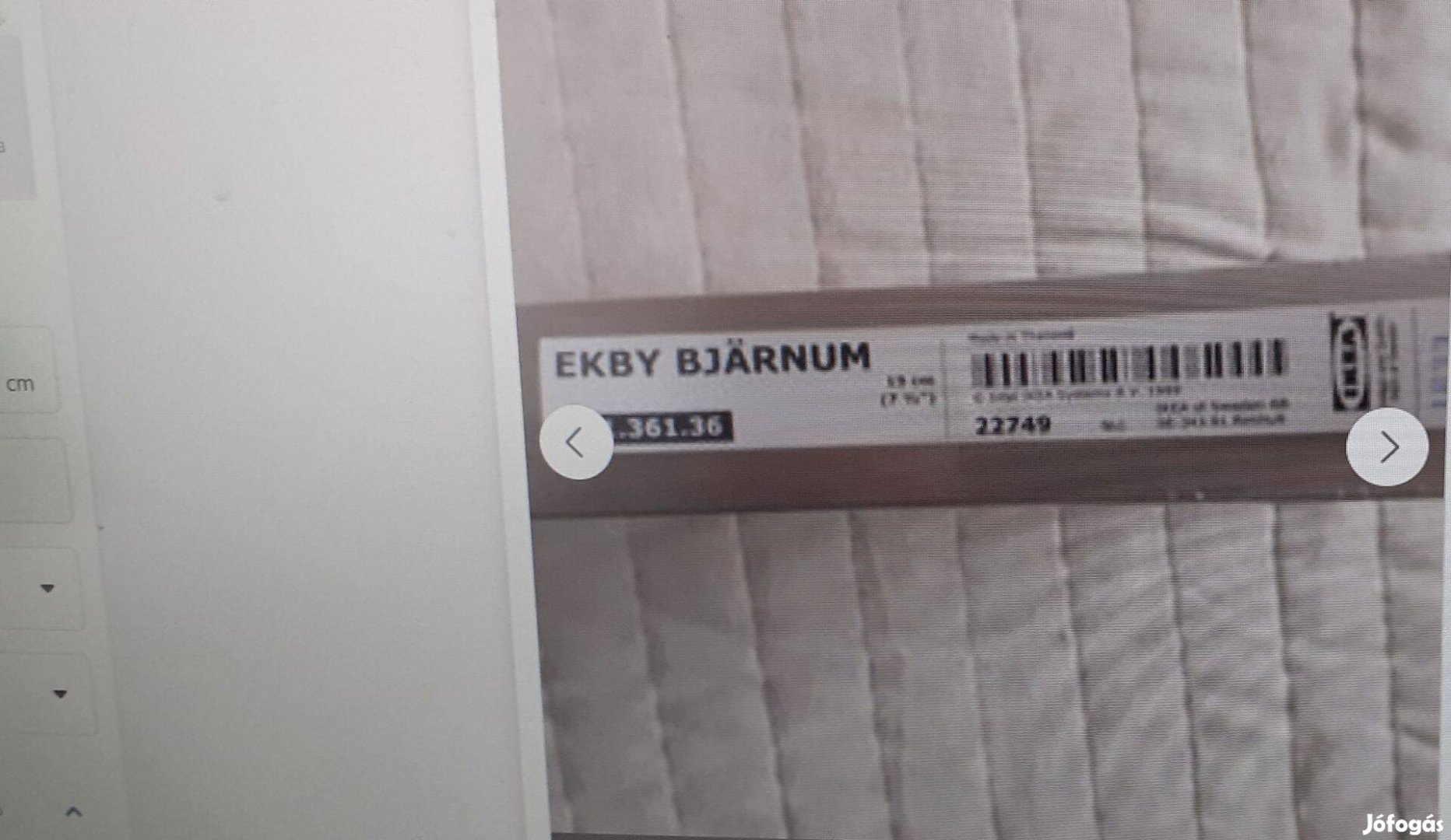 IKEA - Ekby Bjárnum Konzol, nikkelezett 19 cm méretű eladó!
