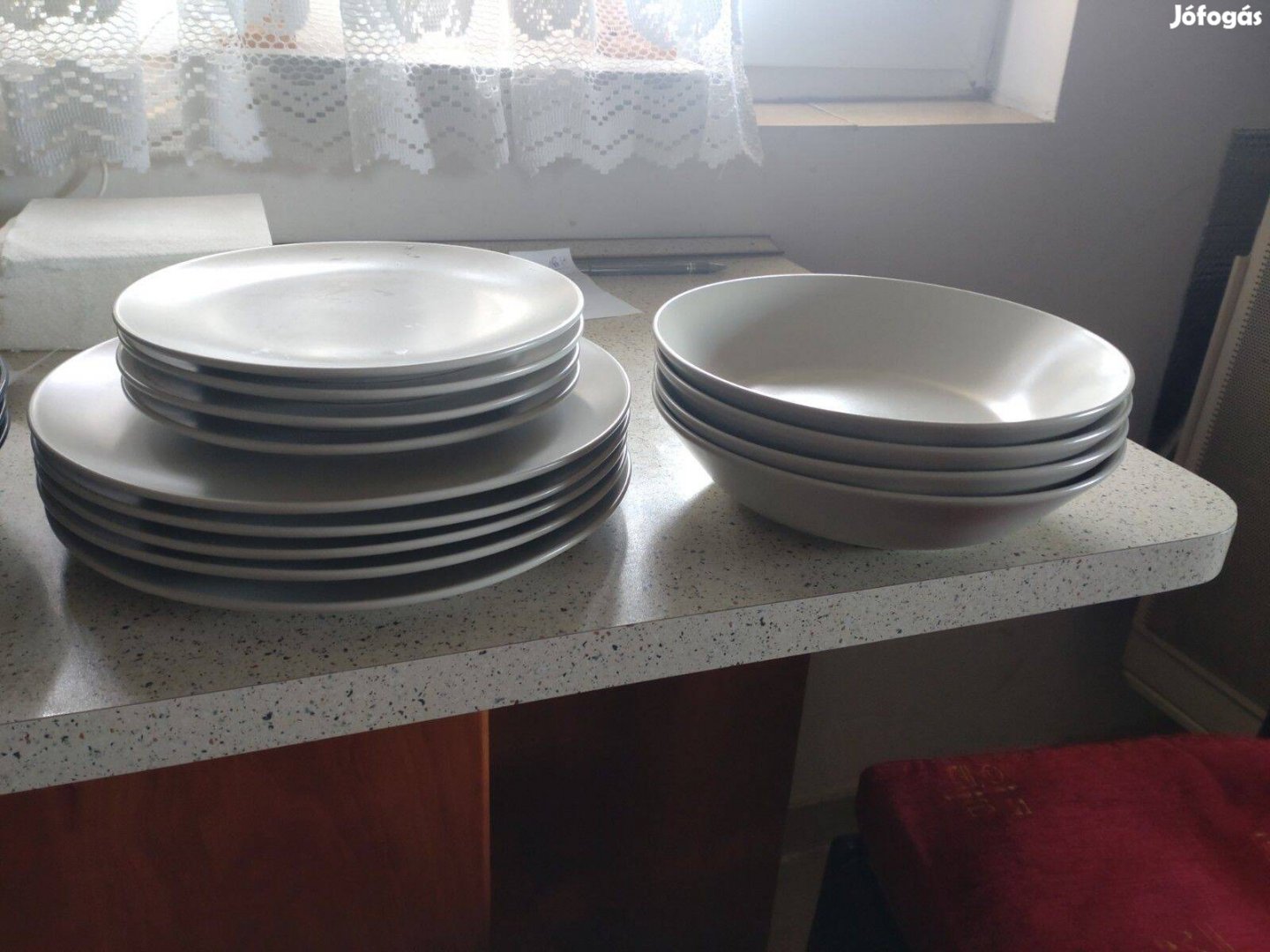 IKEA étkészlet Használt homokszínű 13 db