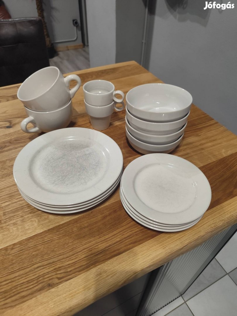 IKEA fehér étkészlet 16 db tányér tál bögre csésze